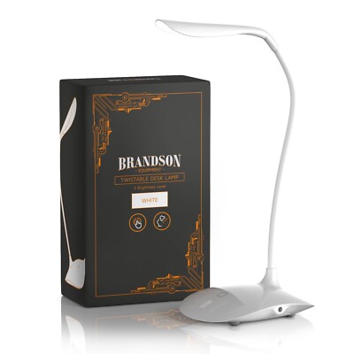 Brandson Twistable Desk Lamp LED Desk/Office Lamp 3-Brightness Levels (3W)