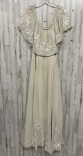 BHLDN Anthropologie tan Gown Maxi Dress Size 8