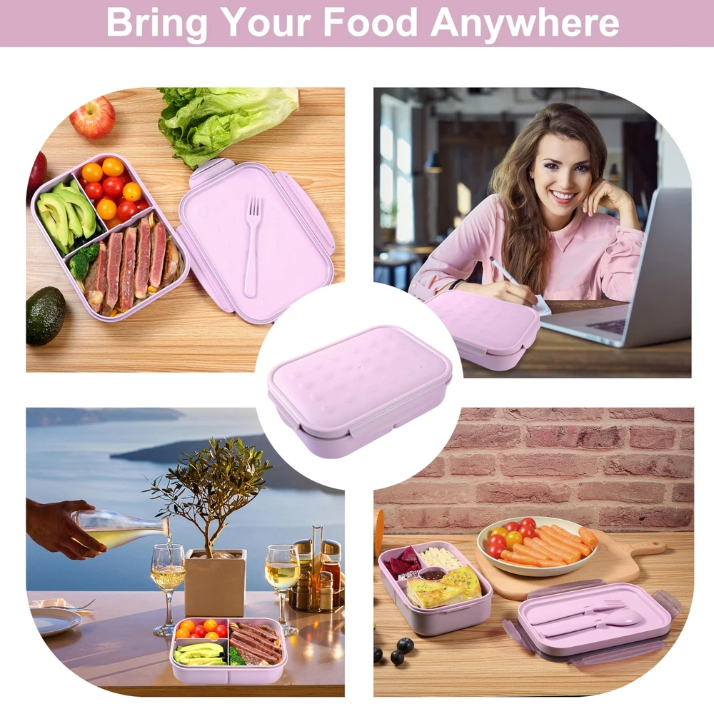 Bento Box for Adults - Leak-Proof Lunch Container with Compartments Bento Box for Adults - Leak-Proof Lunch Container with Compartments