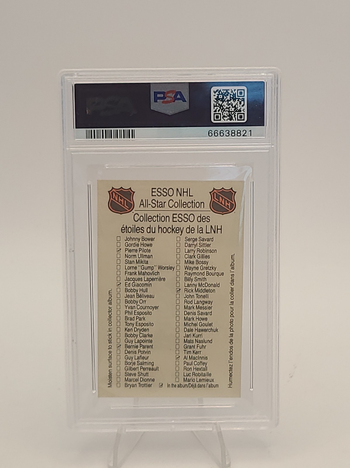 1988 ESSO All-Stars Wayne Gretzky PSA 10 GEM MINT view 4
