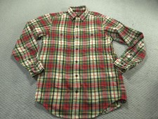 Orvis The Perfect Flannel Shirt Mens Small 1L21 Plaid Brushed Heavy Cotton Multi