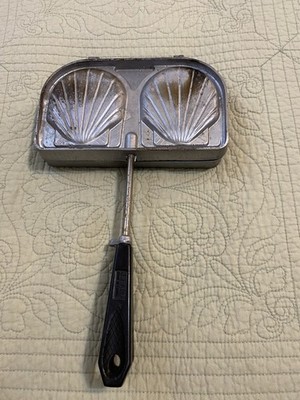 SEFAMA Scallop Shell Sandwich Iron Stovetop Press France Toaster Campfire Panini