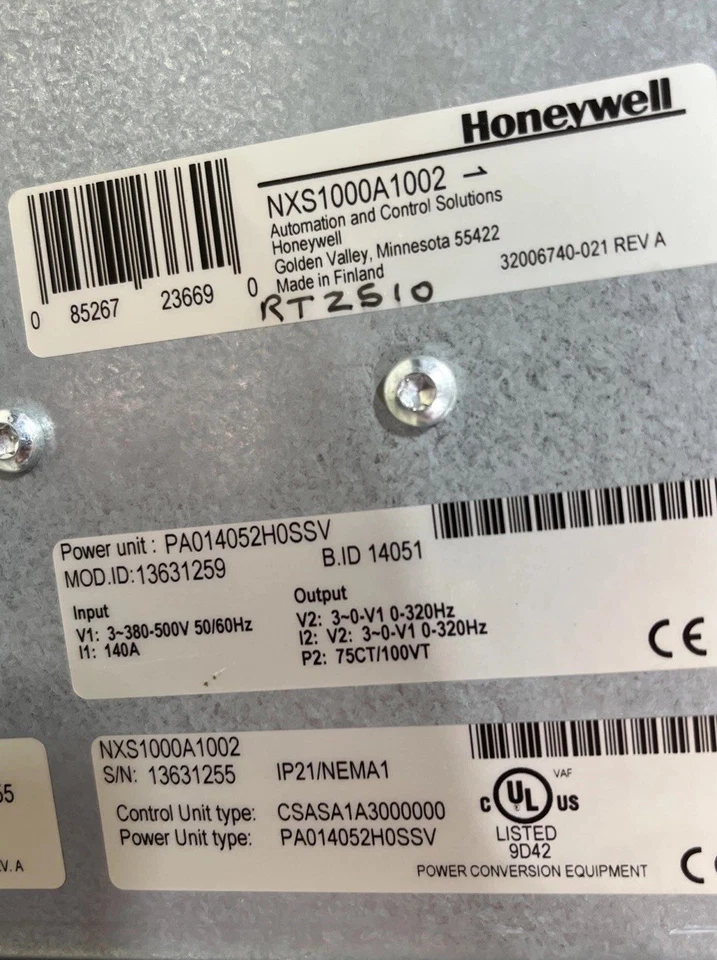 Honeywell/Vacon NXS1000A1002 - PA01405H0SSV 100HP VFD at 480VAC - Image 2 of 4