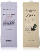 LEBEL Natural Hair Soap with JO/Jojoba 1600ml RP/Rice Protein 1600ml 2 Assorted