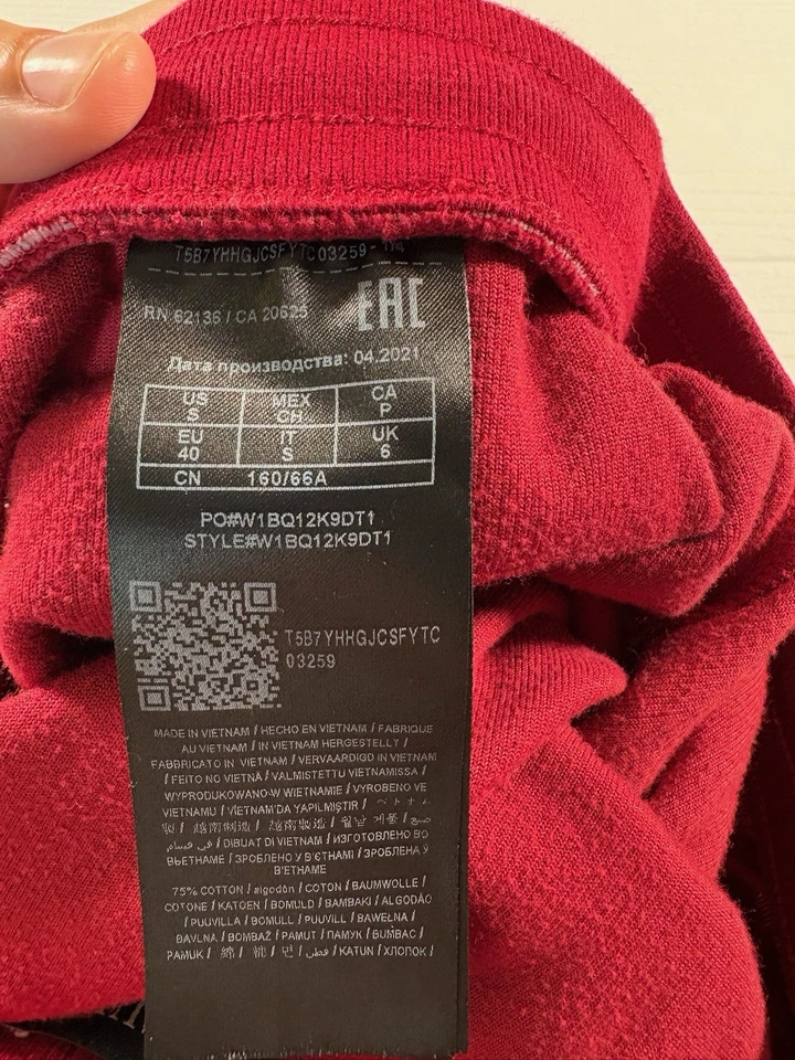 RED GUESS Velour Tracksuit Pants Cotton Blend Size Small (A25) - Image 4 of 4