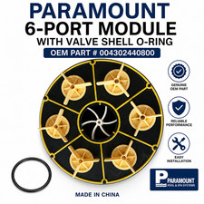 Paramount 004302440800 OEM 6 Port Water Valve Module w/ Valve Shell O-Ring USED