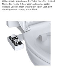 Bidet Attachment for Toilet, Non-Electric Dual Nozzle for Frontal Rear Wash