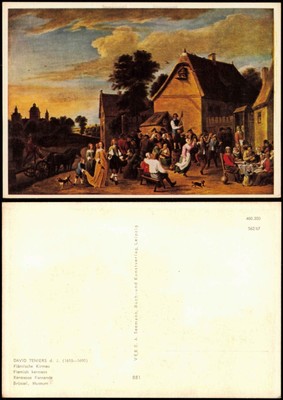 Künstlerkarte: DAVID TENIERS d. J. (1610-1690) Flämische Kirmes 1967