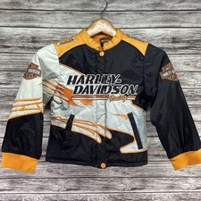 Harley-Davidson Racing Jacket Youth 7 Small Multicolor Eagle Embroidered Biker