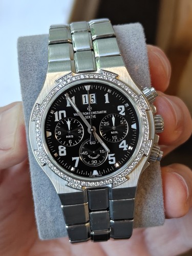 Vacheron Constantin Overseas Chronograph 49140 Papers Aftermarket Diamonds 40mm