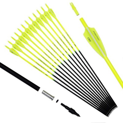 Pointdo 30inch Carbon Arrow Fluorescence Color Targeting and Practice and