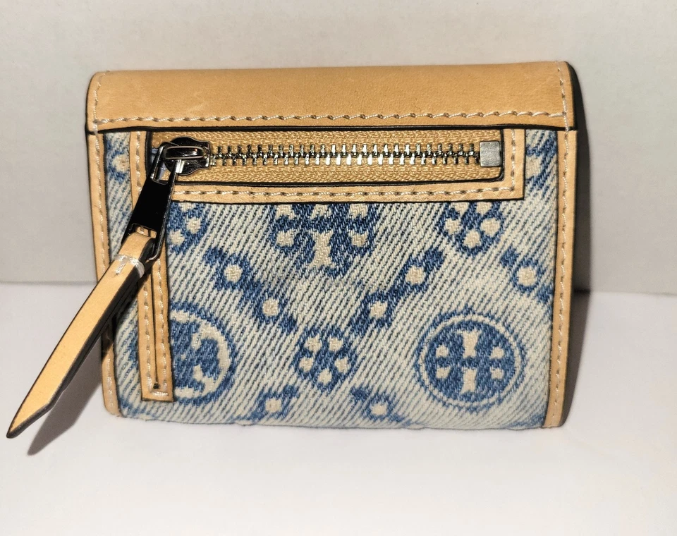 Tory Burch T Monogram Denim Envelope Wallet with Purchase Bag & Card Envelope  - Image 2 of 4