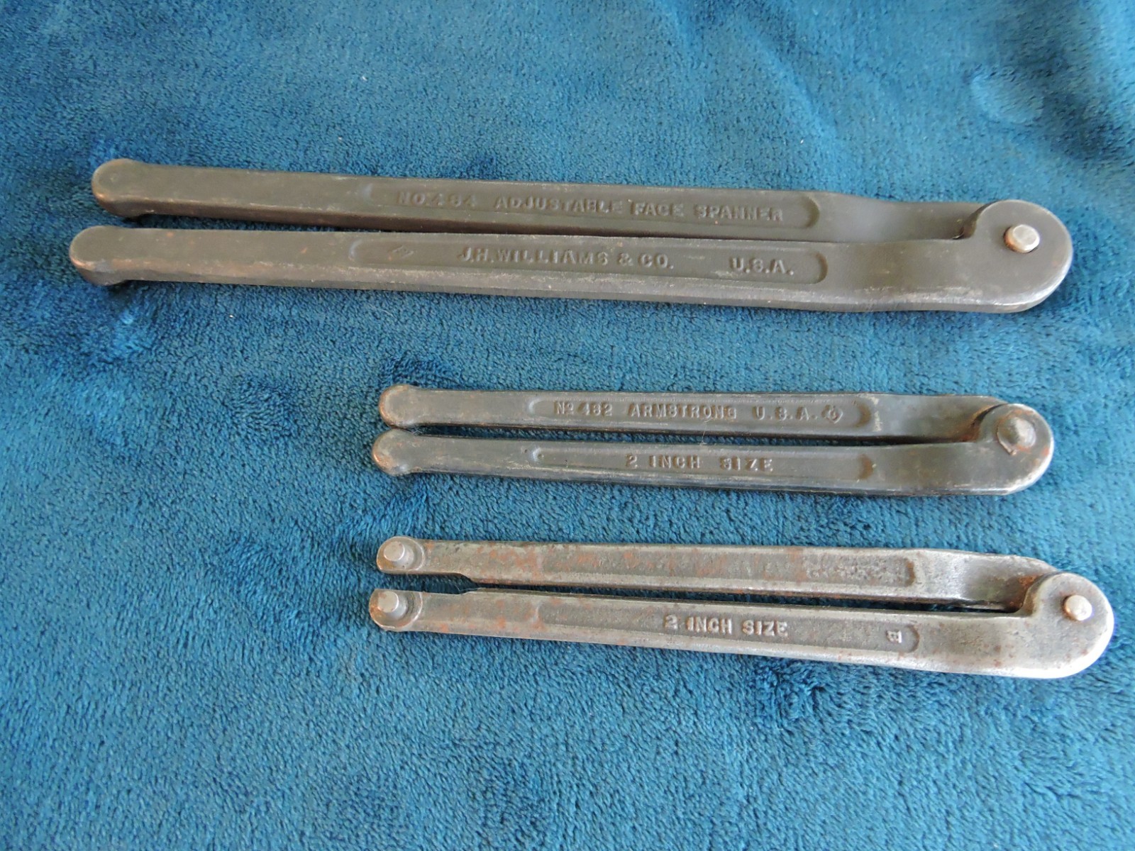 J.H. Williams Adjustable Face Pin Spanner Wrenches  482 & 484 and Armstrong 482.