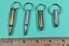 4 Novelty Bullet Shaped Keychains