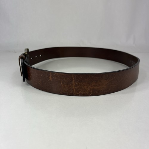 Cinturón de trabajo de cuero de grano completo marrón rayado Levi's - para hombre talla 36/90 - Imagen 3 de 10