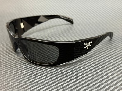 PRADA PR A19S 1AB5S0 Black Dark Grey Men's 60 mm Sunglasses | eBay