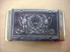 Vintage Eagles Flag Shield Decorative Match Safe CASE Vesta Holder