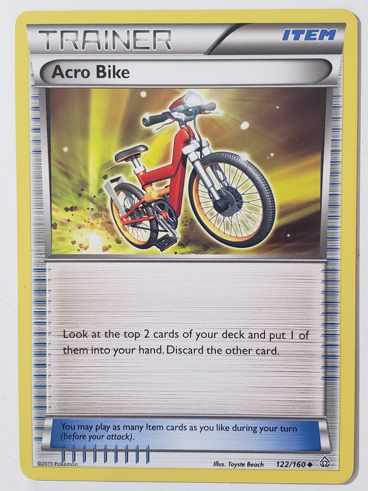 Acro Bike 122/160 - LP - XY Primal Clash Pokemon Card - Toyste Beach Art
