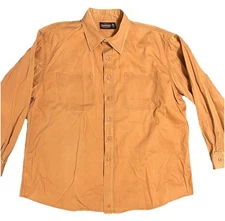 Jesse James Shirt West Coast Choppers Brown Canvas Button Work Wear Size 2XL