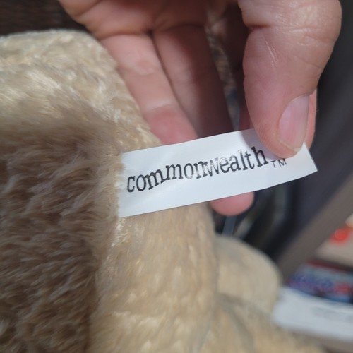 Vintage Common Wealth Tan Dow With Bow Hug A Plush With Tags - Picture 8 of 10