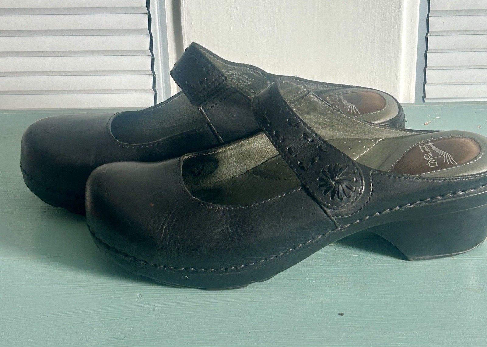 Dansko Women’s Black Mary Jane Shoes Leather Size 41