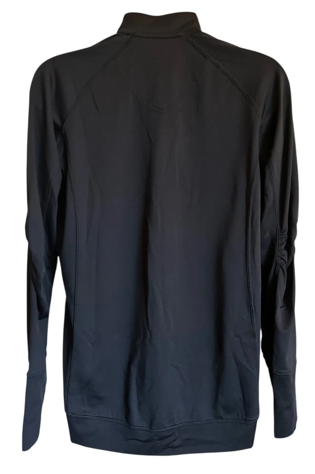 Oxford Golf Women's Long Sleeve Full Zip Jacket w/ Pockets Stretch Size S Black - Imagem 2 de 4