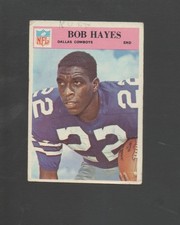 1966 Philadelphia Football Card #58 Bob Hayes-Dallas Cowboys G-VG Rookie Card. rookie card picture