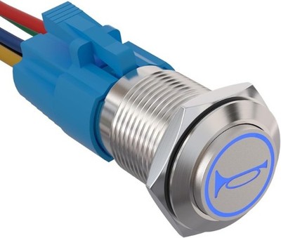 19mm 12V Momentary Speaker Push Button Toggle Switch 3/4 Mounting Hole 1NO 1NC