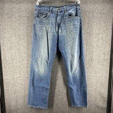Calvin Klein Jeans Mens 34 Blue Mid Rise Relaxed Straight Easy Fit