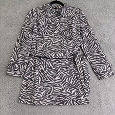 Additions by Chico's Womens Small 0 Zebra Print belted jacket Animal Print