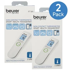 Beurer FT95 Bluetooth Thermometer 2 Pack | Non-Contact Smart Infrared | New