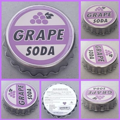 DISNEY PARKS UP Grape Soda Button Sour Grape Mints Candy + 3'' Metal Tin 11/2026