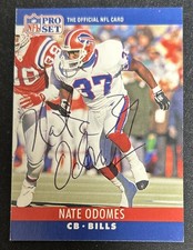 1990 Pro Set Nate Odomes Football Rookie Card RC #43 Possible Blue Ink Autograph. rookie card picture