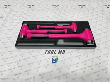 Snap-on Tools NEW 3pc ELECTRIC PINK Dead Blow Ball Peen Hammer Set HBBD301FEP