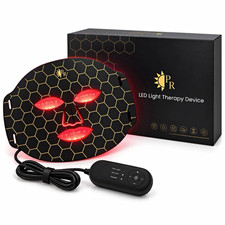 PR LED Light Therapy Face Mask, Light Therapy Lamp for Face, Black