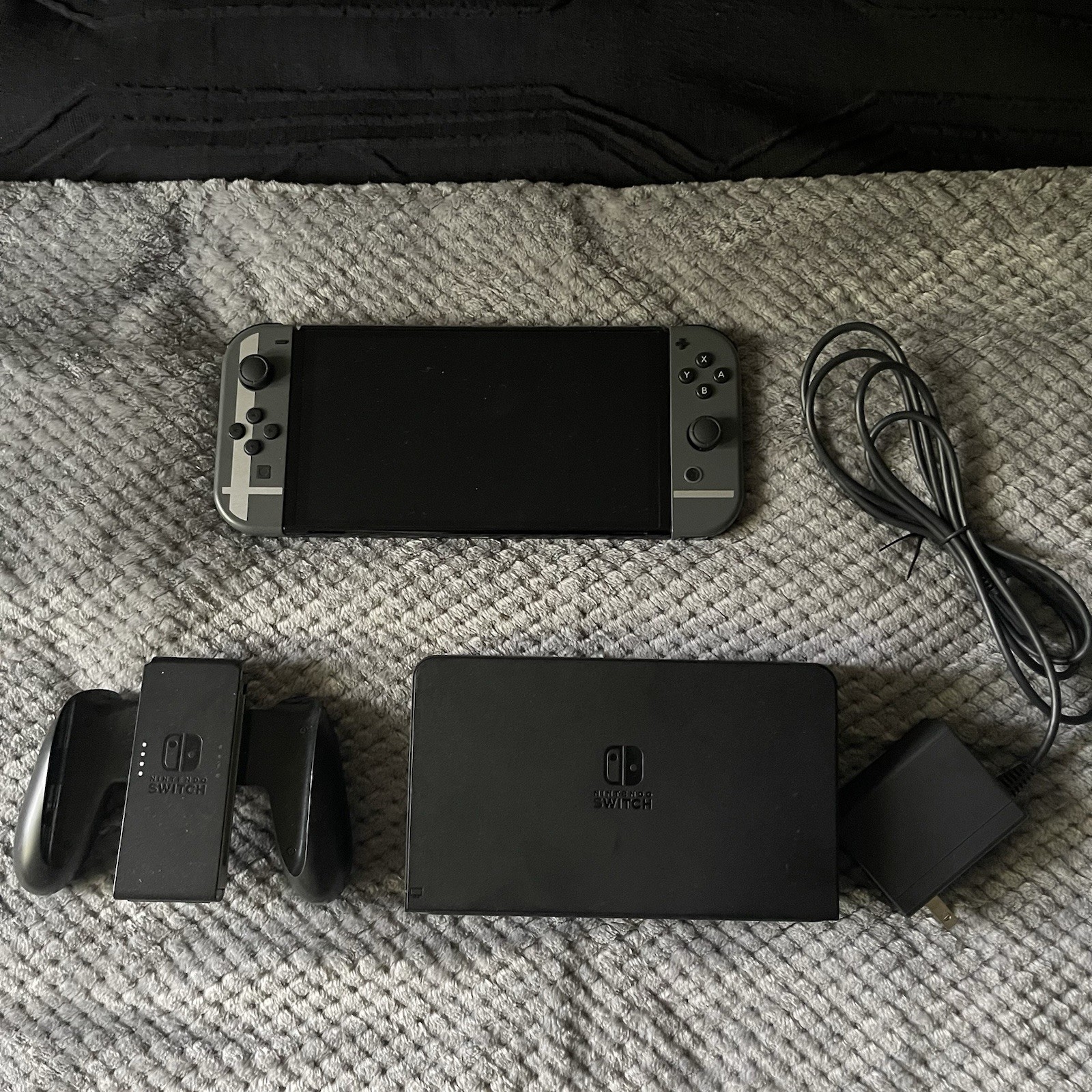 Nintendo Switch (OLED Model) Super Smash Bros. Bundle 64GB Console - Gray