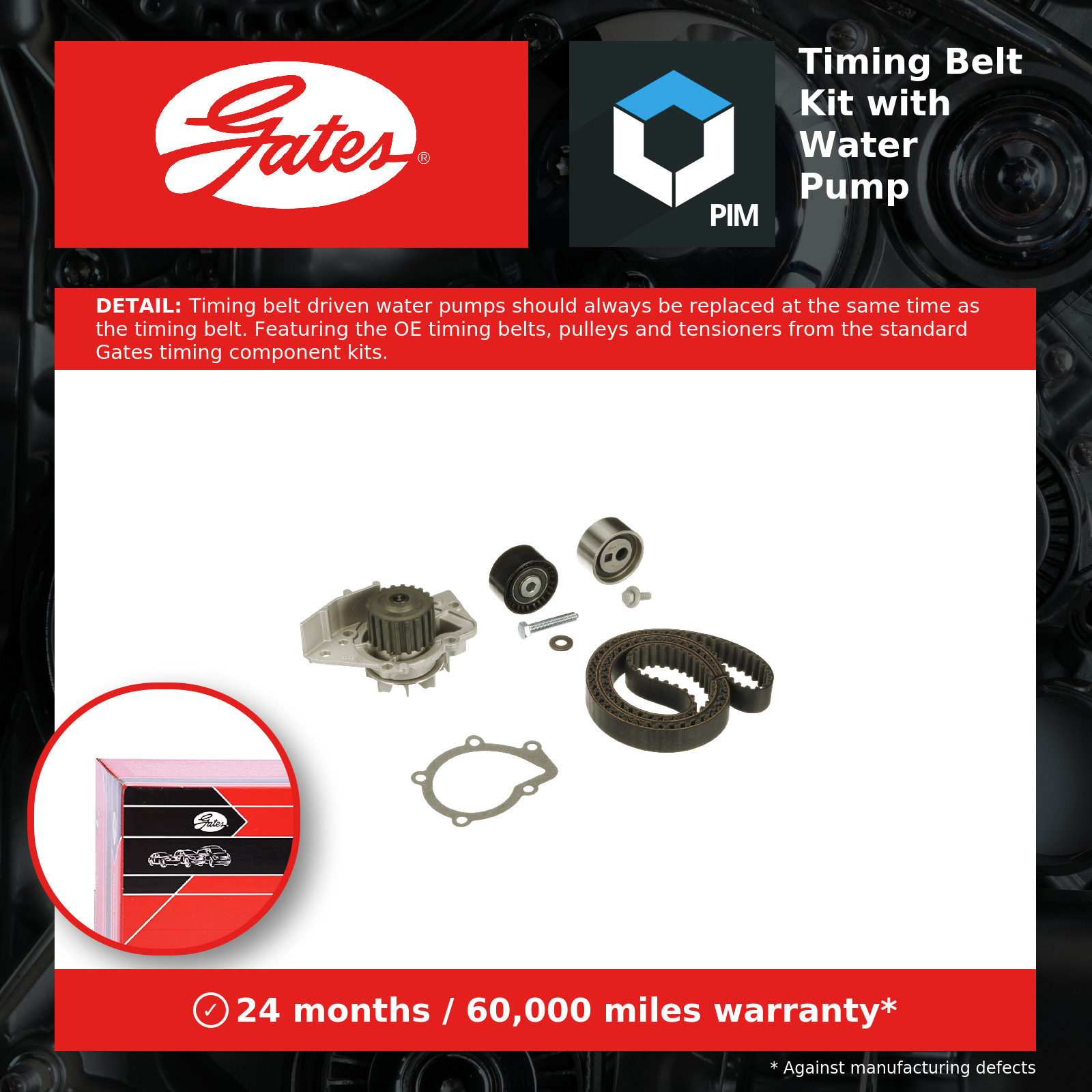 WATER PUMP & TIMING BELT KIT KP25523XS FOR PEUGEOT PARTNER/ORIGIN/Box/Body/MPV - Image 14