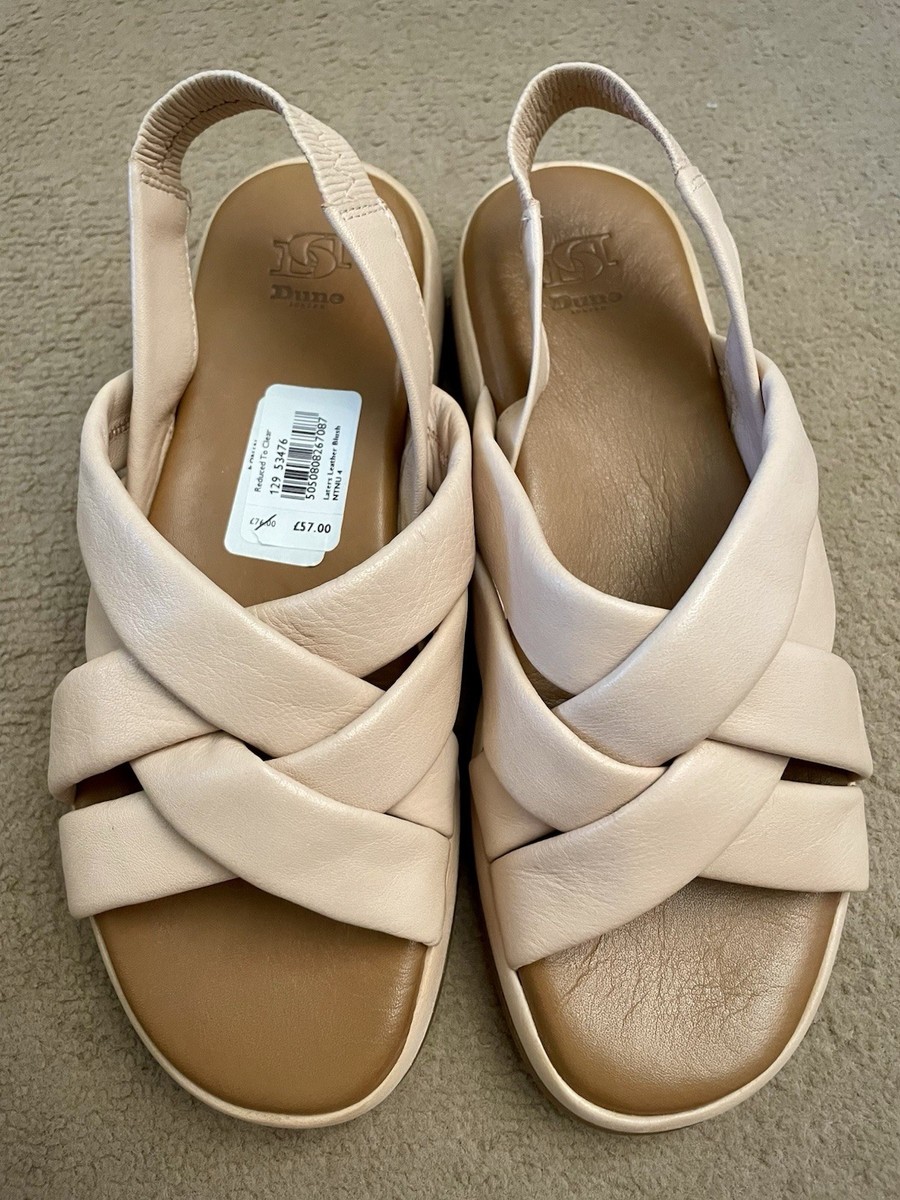 DUNE Blush Size 37 Genuine Leather Sandals RRP 76-00 New
