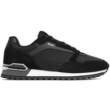Image of BOSS Mens Trainers Black Casual Sneakers With Logo - Parkour-L Runn Size 11