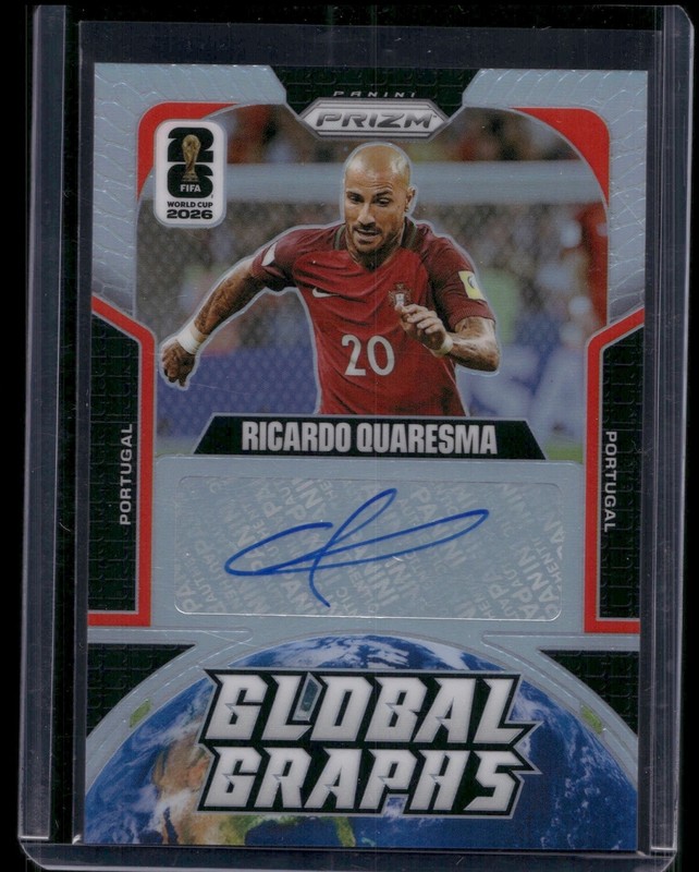 RICARDO QUARESMA 2026 PANINI PRIZM WORLD CUP GLOBAL GRAPHS SILVER AUTO 23/75