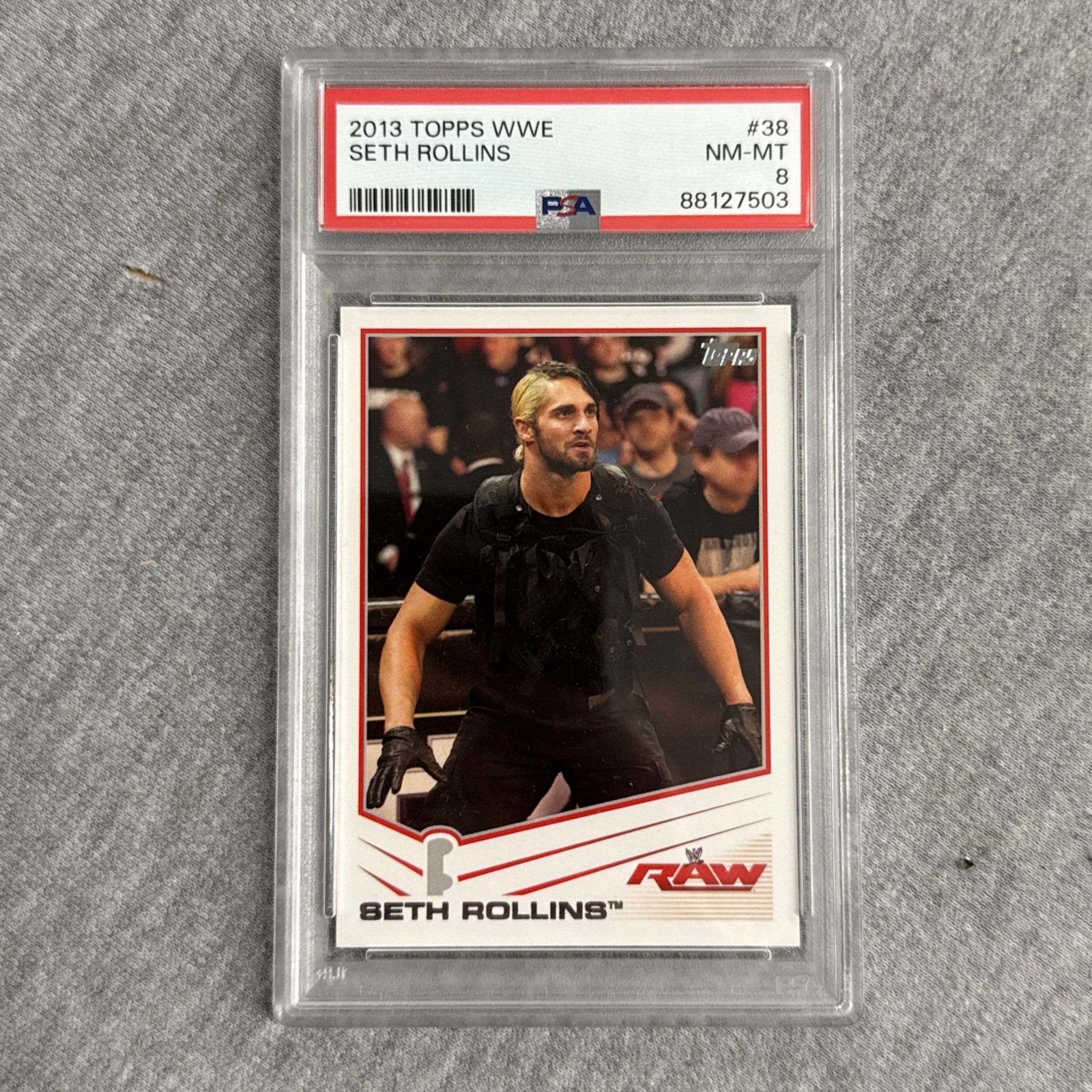 2013 WWE Topps Seth Rollins #38 PSA 8 NM-MT - Real Rookie RC