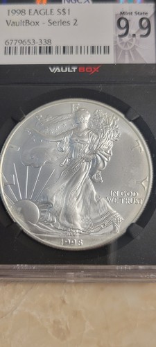1998 American Silver Eagle NGC X MS 9.9 Vault Box Series 2 - Picture 3 of 4