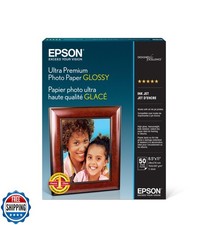 Epson Ultra Premium Photo Paper GLOSSY 8.5x11 Inches, 50 Sheets S042175 ,W