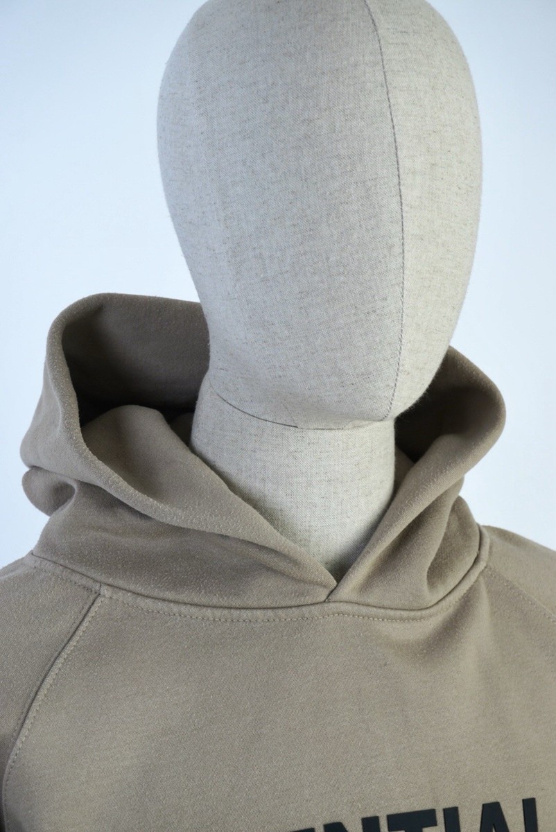 Fear of God ESSENTIALS Hoodie Taupe Beige Small 100% Cotton
