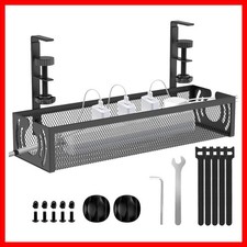 Cable Management, 15'' Under Desk Cable Management Tray No Drill
