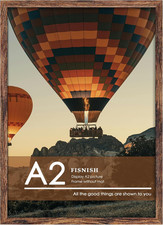 A2 Picture Frame Brown, Classic 16.5X23.4 Poster Frame, Horizontal or Vertical W