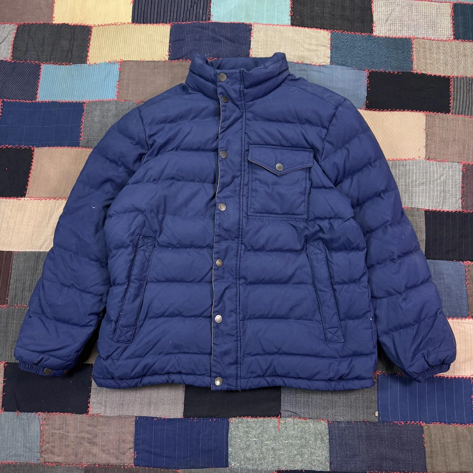 Vintage 2000s Timberland Navy Down Puffer Jacket Outdoor Winter Coat