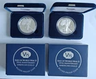 2 2020-W American Silver Eagle Proofs End of WWII V75 Privy With COA'S