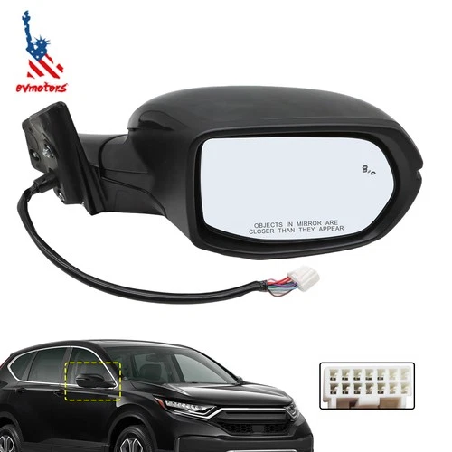 Mirror Passenger Right Side Heated w/ Blind Spot Detection for 17-22 Honda CR-V