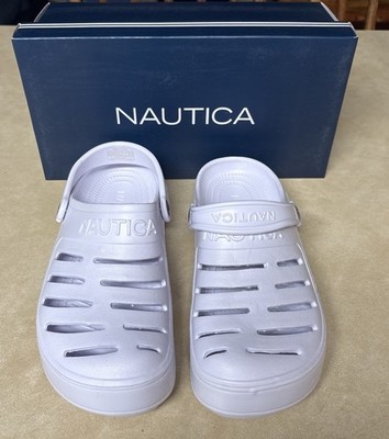 NAUTICA RIVER EDGE WHITE CROCS CLOGS BRIGHT WHITE WOMEN (9) MEN (7) NEW IN BOX